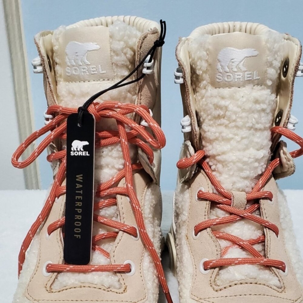 NWT Sorel Brex Cozy Shearling Lace-Up Boot Sz 9 - Picture 3 of 10